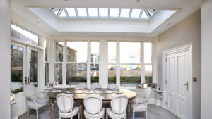 traditional glass orangery interior